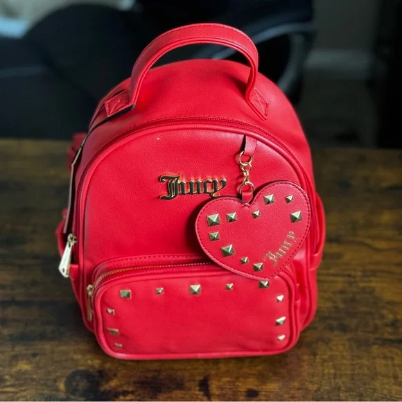 NWT Red Juicy Couture Small Backpack Juicy Couture | Bags | Juicy Couture Red Mini Backpack  main image 4